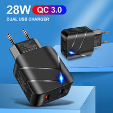 28W USB Fast Charger QC3.0 Quick Charge 3.0 Fast Charging universal Wall Charger Power Adapter for Smartphone Tablet US EU Plug 2024 - buy cheap