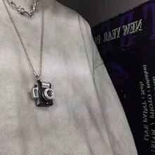 New Korea INS hip hop Harajuku style men and women personality retro camera necklace pendant hipster accessories sweater chain 2024 - buy cheap