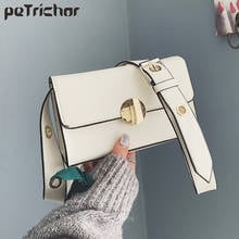 Luxury Wide Strap Solid Shoulder Bag Female PU Leather Flap Crossbody Bags for Women Fashion Ladies Small Handbag Messenger Bags 2024 - buy cheap