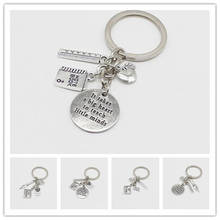 1 pen apple ruler ABC book charm keychain teacher jewelry teacher's day gift to teacher keychain 2024 - buy cheap