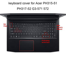 Cubiertas transparentes para teclado de Acer Predator Helios 300, película protectora a prueba de polvo, PH317 52 PH315 51 G3 571 572 2024 - compra barato