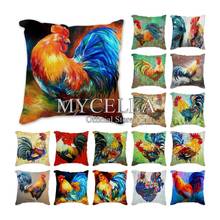 Oil paintings animal rooster Cushion Covers Modern Nordic Throw Pillows Cover Sofa Decorative Livingroom Pillows Chickens Case 2024 - buy cheap