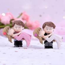 1Pair Kissing Lovers Couple Figurines Miniature Craft Ornaments Model For Home Desktop Decoration Garden Plant Pot Decoration 2024 - buy cheap