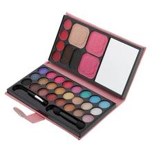 33 Color Eyeshadow Tray Leather Bag Cosmetic Case Eyebrow Powder Blush Lipstick Flash Eye Shadow Palette Shiny Set Make Up 2024 - buy cheap
