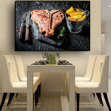 Faca e garfo de carne vegetal cozinha pintura da lona cuadros escandinavo cartazes e impressões arte da parede comida imagem sala estar 2024 - compre barato