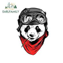 Earlfamily-adesivo de 13cm x 9.1cm para carro, panda, piloto, grafite, acessórios para carro, decalque, impressão 3d personalizada, à prova d'água, decoração 2024 - compre barato