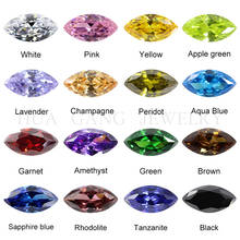 Marquise Shape Cubic Zirconia Stone Multicolor Brilliant Cut Loose CZ Synthetic Gems Beads For Jewelry AAAAA 6X12mm to 10X20mm 2024 - buy cheap