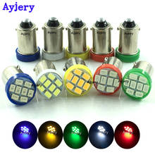 AYJERY-bombillas LED de 12V CC BA9S T4W T11 100 8 SMD 1206, luz de estilo de coche, blanco, azul, rojo, ámbar, verde, luz interior, 3020 piezas 2024 - compra barato
