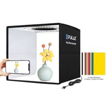 Puluz 25/30cm lightbox dobrável mini photo studio caixa de luz fotografia iluminação tiro tenda caixa kits 6 cores papéis de fundo 2024 - compre barato