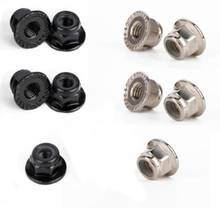 10 Pcs M5  Flange Nylon Nut Low Profile CW CCW Anti-Loose Insert lock For 2204 2205 2206 Brushless Motor RC QAV250 210 2024 - buy cheap