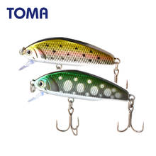 TOMA Flat Sinking Minnow Fishing Lure 44mm 4.2g Tungsten Ball Weight Trout Artificial Hard Bait Lure Wobbler Fishing Tackle 2024 - buy cheap