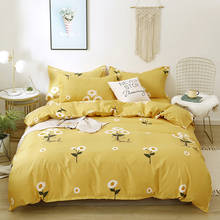 Girassol amarelo crianças lindo luxo conjunto de cama edredon desenho animado moderno king queen roupa de cama tamanho duplo edredom conjunto presente 2024 - compre barato