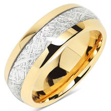 Модные кольца 8 мм из нержавеющей стали классические роскошные обручальные кольца серебряного цвета с инкрустацией для мужчин аксессуары ювелирные изделия в подарок 2024 - купить недорого