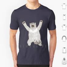 Roaring Bear ( Ink ) T Shirt Big Size 100% Cotton Fish Forest Fun Ink Animal Funny Wild Teddybear Hurt Brown Wildlife Cool 2024 - buy cheap