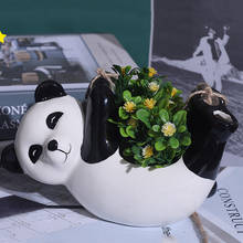 Home Garden Cartoon Panda Animal Succulent Flower Pot Wall Hanging Ceramic Large Diameter Container Flower Pot Home Decoration 2024 - buy cheap
