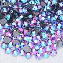 JUNAO 4 5 6mm Purple Red AB Non Hotfix Flatback Crystal Rhinestone Resin Strass Sticker Glue On Round Glitter Nail Stone 2024 - buy cheap