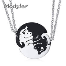 Modyle New Brand Animal Jewelry Black/Silver Color Stainless Steel Pet Dog Pendants Wedding Necklace for Man 2024 - buy cheap