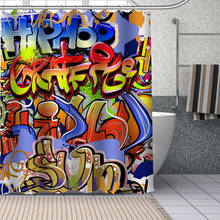 Custom graffiti art Shower Curtains DIY Bathroom Curtain Fabric Washable Polyester for Bathtub Art Decor Drop Shipping 2024 - buy cheap