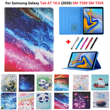 Чехол для Samsung Galaxy Tab A7 2020, 10, 4, чехол для планшета из искусственной кожи для Samsung Galaxy Tab A7, A 7 SM-T500 T505 T507 10,4, чехол + ручка 2024 - купить недорого