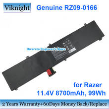 Оригинальный аккумулятор RZ09-0166, 11,4 в, 8700 мАч, для Razer Blade PRO 17, 4K, F1, 2017, фотоаккумулятор для ноутбука Вт/ч 2024 - купить недорого