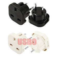 Universal Black white 10A/16A 250V UK to EU travel adaptor plug socket convertor for Germany French Spain Portugal Korea Russia 2024 - buy cheap