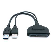 USB 3,0 или USB2.0 SATA 22Pin Кабель-адаптер для 2,5/3,5 дюймов HDD Внешний Мощность жесткий диск конвертер 2024 - купить недорого