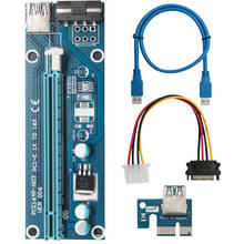 Placa elevadora PCI-E de 4 pines, adaptador de tarjeta gráfica PCI-E 1x a 16x, placa extensora GPU con Cable USB 2024 - compra barato