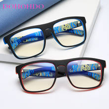 Dohohdo óculos vintage antiluz azul, óculos feminino e masculino quadrado transparente armação de óculos 2024 - compre barato