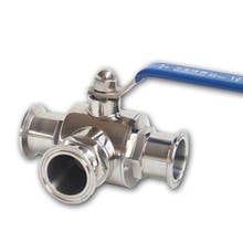 Sanitary three way Ball valve 3/4" 19mm stainless steel Food grade Sanitary clamp Ferrule Quick connect ball valve 2024 - buy cheap