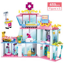 Bloques de construcción de la serie Pink Dream para niños, juguete de ladrillos para armar Hospital de ciudad, ideal para regalo, 459 piezas 2024 - compra barato