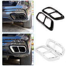 Glossy Black Chrome For BMW X5 G05 X7 G07 2019 Model Stainless Steel Car Exhaust Pipe Cover Trim Accessories 2024 - buy cheap