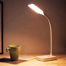 Lámpara LED de escritorio multifuncional plegable, luz de mesa Flexible regulable de larga vida, con protección ocular, 3 niveles de colores, nueva 2024 - compra barato