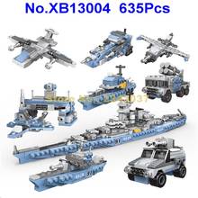 Xb13004 635pcs Military 8in1 25 Types Missouri Battleship Warship Fighter Plane Armoured Vehicle Building Blocks Toy 2024 - buy cheap