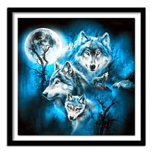 New Diamond Embroidery Wolf 3D Diy Daimond Painting Kit Square Full Rhinestone Pasted Needlework Homedecor Diamond 2024 - buy cheap