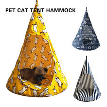 Dobrável cama de rede de gato removível respirável lavável tenda cônica para pequenos cães dormindo criativo animais de estimação pendurado camas produto 2024 - compre barato