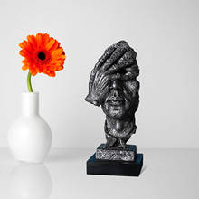 Escultura en miniatura de resina europea para el hogar, figuritas artísticas de 33cm en color negro y marrón, adornos artesanales, accesorios de decoración del hogar 2024 - compra barato