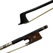 Snakewood Free shipping 1pcs of  4/4 Violin Carbon Fiber Bow Black Carbon Fiber Violin Bow  nickel sivler Snakewood  Frog 4/4 2024 - buy cheap