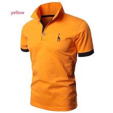 Dropshipping Men's Embroidered Solid Polo Shirt 2020 Summer Autumn Men's Business Casual Polo Shirts With Short Sleeve 11 Colors 2024 - buy cheap