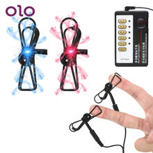 OLO Electric Shock Nipple Clamps Breast Massager Medical Themed Toy Nipple Clips Sex Toys for Women Sex Tools For Couples 2024 - buy cheap