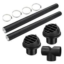 75mm Car Auto Heater Pipe Duct T Piece Warm Air Outlet Vent Hose Clips Set for Parking Heater Webasto Eberspacher 2024 - buy cheap