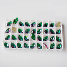 CTPA3bl Emerald 3223 Navette Shape High Quality Glass Rhinestone Flatback Sew On Stones For DIY Wedding Dress Decorations 2024 - buy cheap