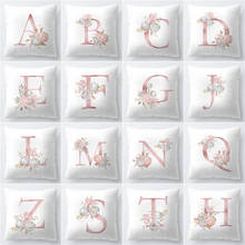 Pink Letter Decorative Pillow Cushion Covers Pillowcase Cushions for Sofa Polyester Pillowcover decorative 2024 - buy cheap
