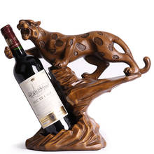 Suporte para garrafa de vinho em resina, prateleira decorativa escultura de leopardo para garrafa de vinho estande coleção de vinho utensílios para escritório artesanato ornamento de arte em casa 2024 - compre barato