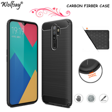 Carbon Fiber Case For Oppo A5 2020 Case Rubber Bumper Silicone Shockproof Cover For Oppo A5 2020 Cover Case For Oppo A5 (2020) 2024 - buy cheap