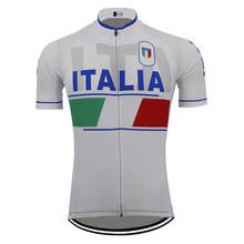 White ITALIA Cycling Jersey Men Short Sleeve Bicycle Clothing Maillot Ciclismo Hombre Breathable Bike Tops MTB 2024 - buy cheap
