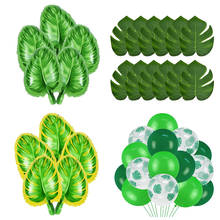 Latex Balloon Green Balloons Woodland Animal Palm Leaf Foil Balloon Safari Party Baloons Birthday Party Decorations Kids Ballon 2024 - buy cheap