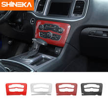 SHINEKA Interior Mouldings for Dodge Charger Car Audio Switch Panel Decoration Cover Sticker for Dodge Charger 2015+ Accessories 2024 - buy cheap