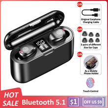 F9 TWS Bluetooth V5.1 Earphones Wireless Headphones Earphones with Mic Wireless Touch Headset 9D Hifi Sports Waterproof Earbuds 2024 - buy cheap