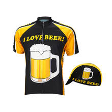 I Love Beer-maillot de ciclismo para hombre, gorras de manga corta, ropa transpirable para bicicleta de montaña, Verano 2024 - compra barato