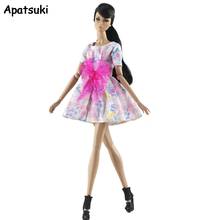 Colorful Fashion Doll Clothes For Barbie Doll Gown Short Dresses Outfits For Barbie Dollhouse 1/6 Doll Accessories Kids Toy 2024 - buy cheap